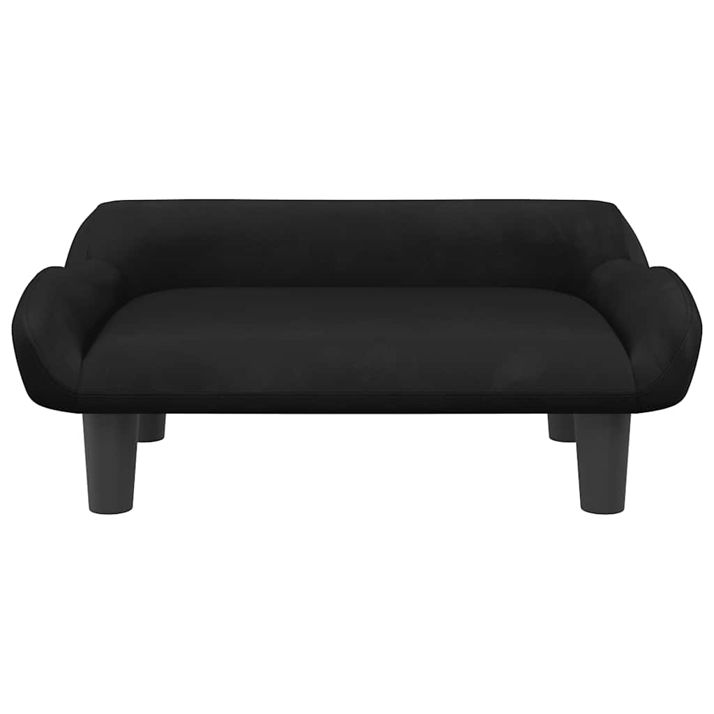 Vidaxl Dog Basket 70x40x24 cm Velvet noir