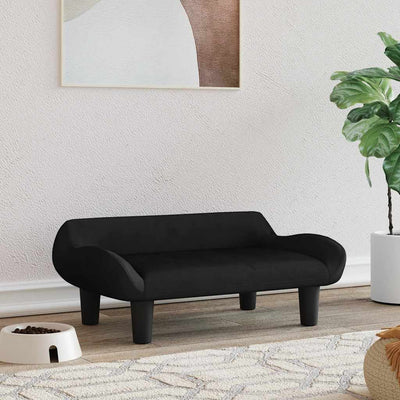 Vidaxl Dog Basket 70x40x24 cm Velvet noir