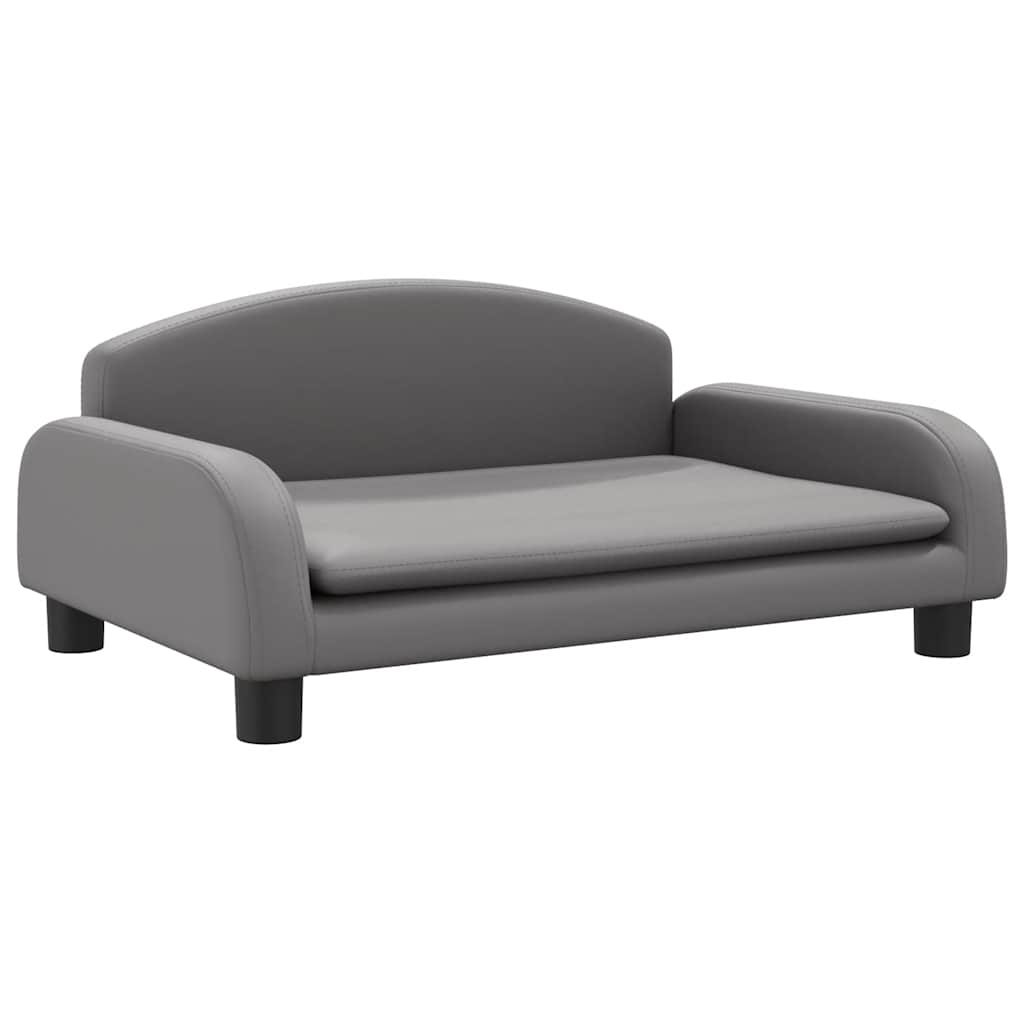 Vidaxl Dog Basket 70x45x30 cm en cuir artificiel gris