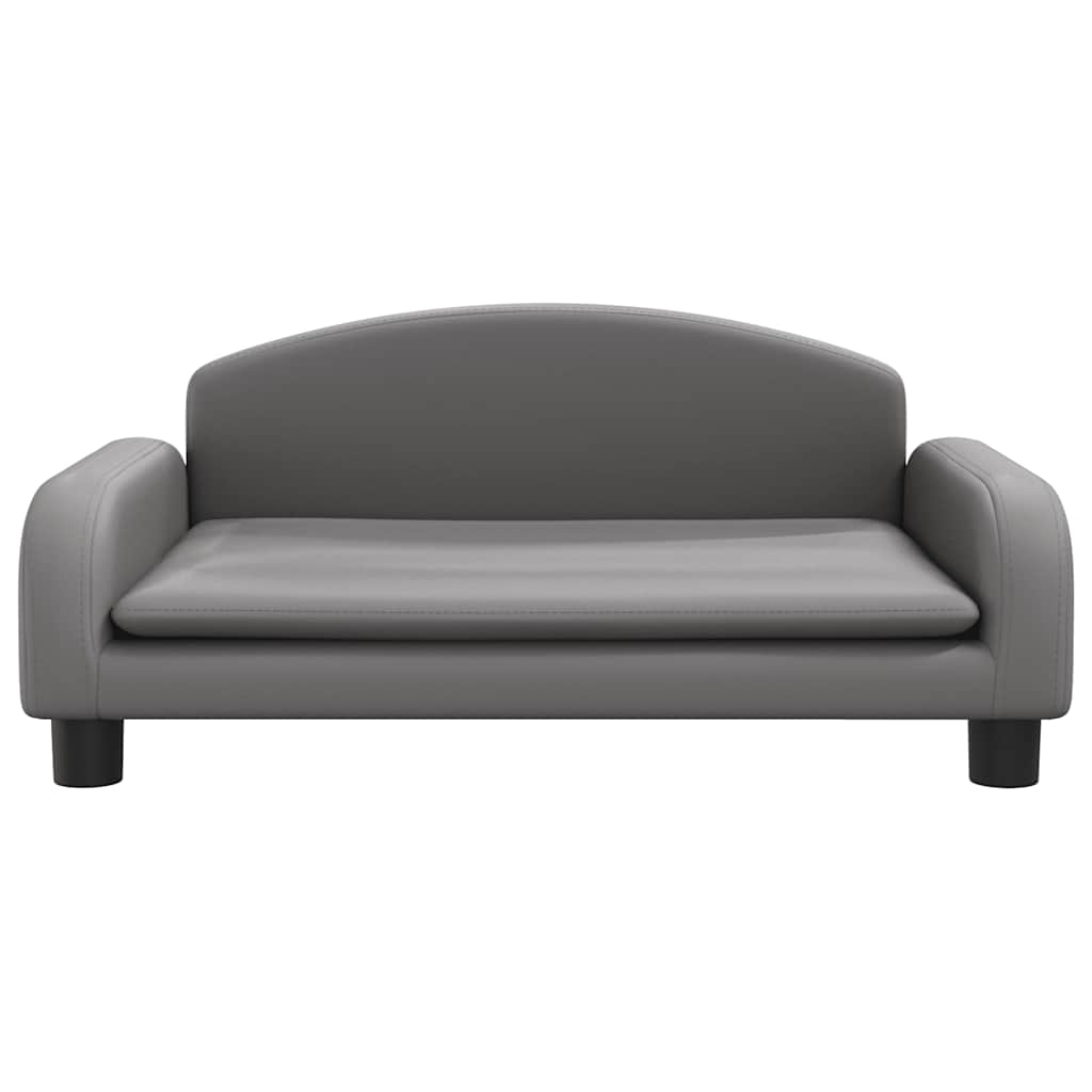 Vidaxl Dog Basket 70x45x30 cm en cuir artificiel gris