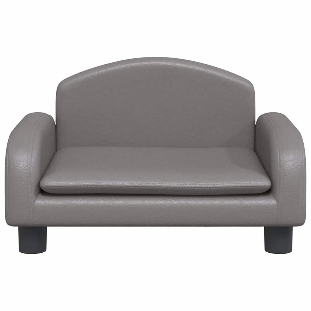 Vidaxl Dog Basket 50x40x30 cm en cuir artificiel gris
