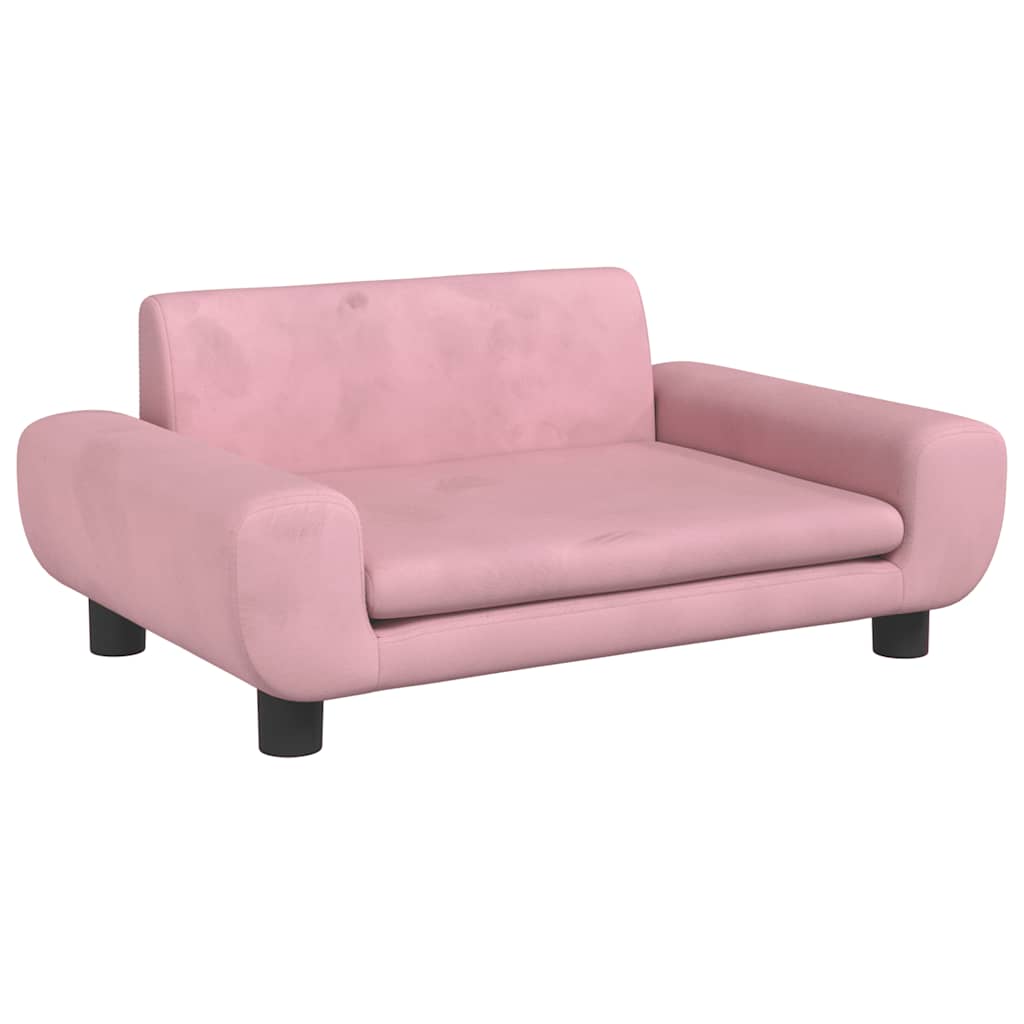 Vidaxl Dog Basket 70x45x33 cm en velours rose