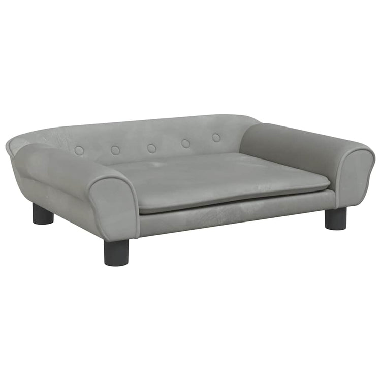 Vidaxl Dog Basket 70x48x22 cm Gris clair en velours