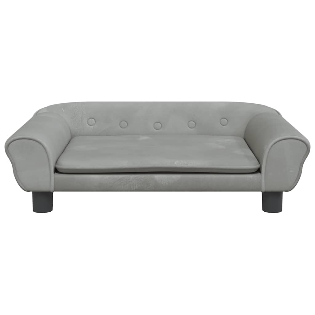 Vidaxl Dog Basket 70x48x22 cm Gris clair en velours