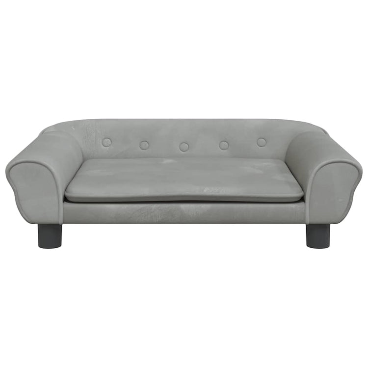 Vidaxl Dog Basket 70x48x22 cm Gris clair en velours