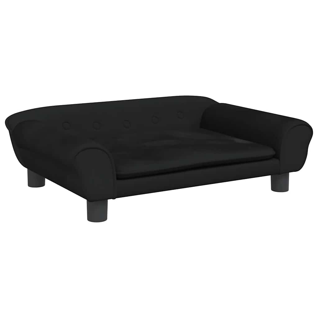 Vidaxl Dog Basket 70x48x22 cm Velvet noir