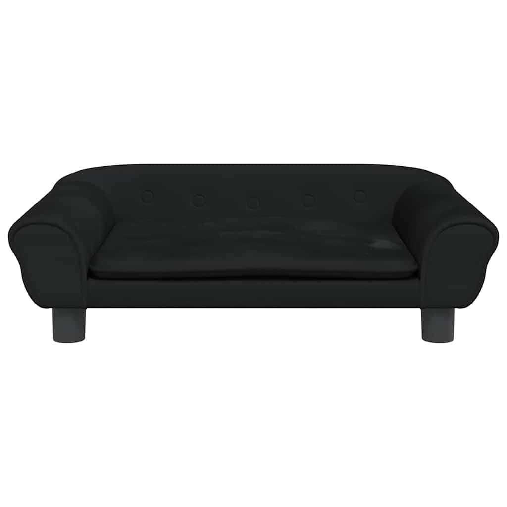 Vidaxl Dog Basket 70x48x22 cm Velvet noir