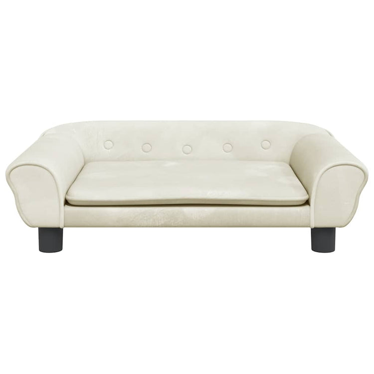 Vidaxl Dog Basket 70x48x22 cm Velvet Cream colored