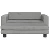 Panier de chien vidaxl avec extension 100x50x30 cm en velours gris clair