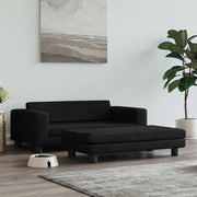 Panier de chien vidaxl avec extension 100x50x30 cm en velours noir - afbeelding 1