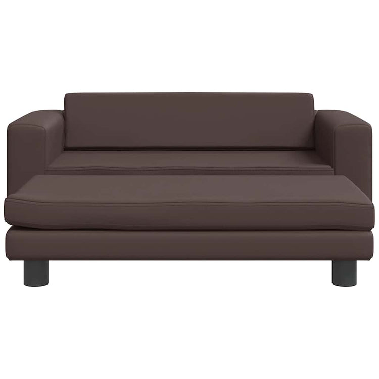 Panier de chien vidaxl avec extension 100x50x30 cm en cuir artificiel marron