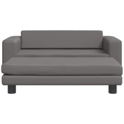 Vidaxl Dog Panier avec extension 100x50x30 cm en cuir artificiel gris - afbeelding 3