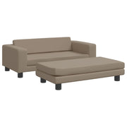 Vidaxl Dog Panier avec extension 100x50x30 cm Cappuccino en cuir artificiel - afbeelding 2