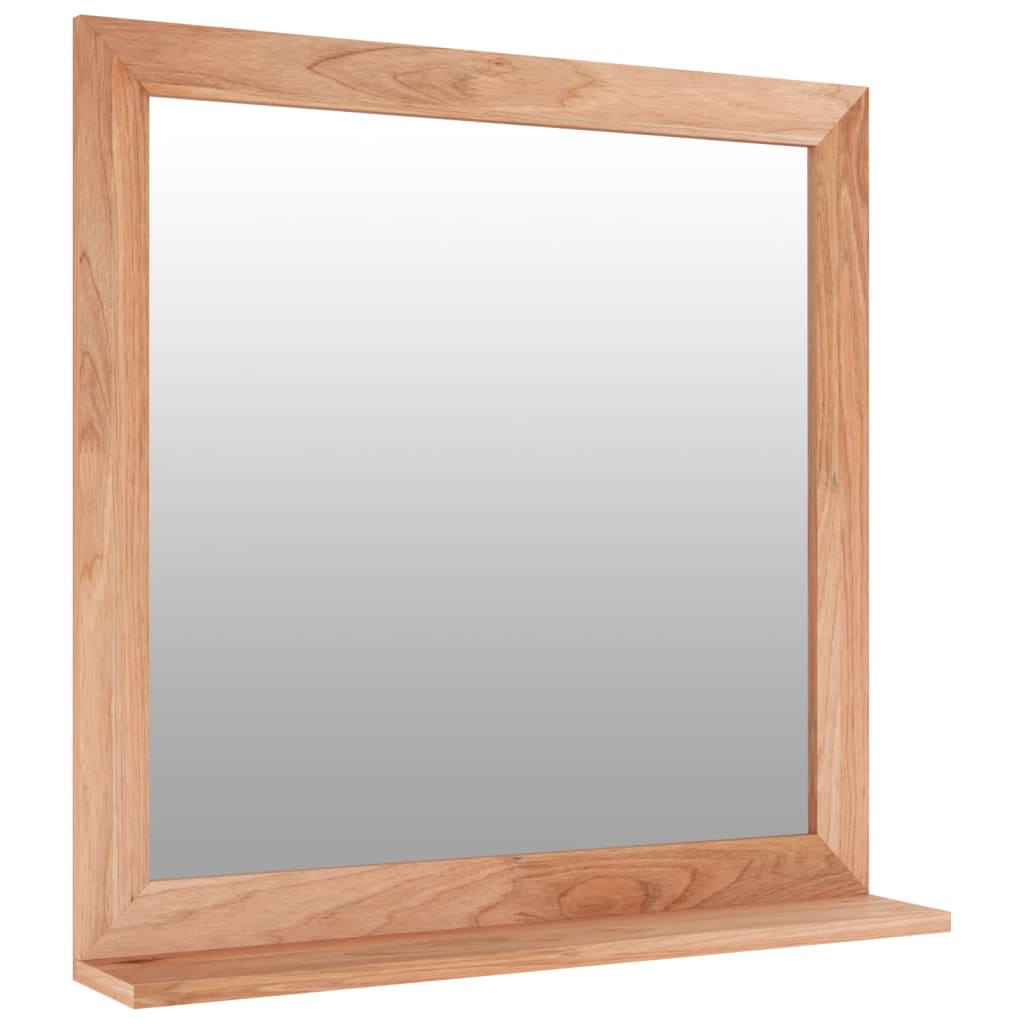 Miroir mural Vidaxl 55x55 cm en bois de noyer massif