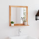 Miroir mural Vidaxl 55x55 cm en bois de noyer massif