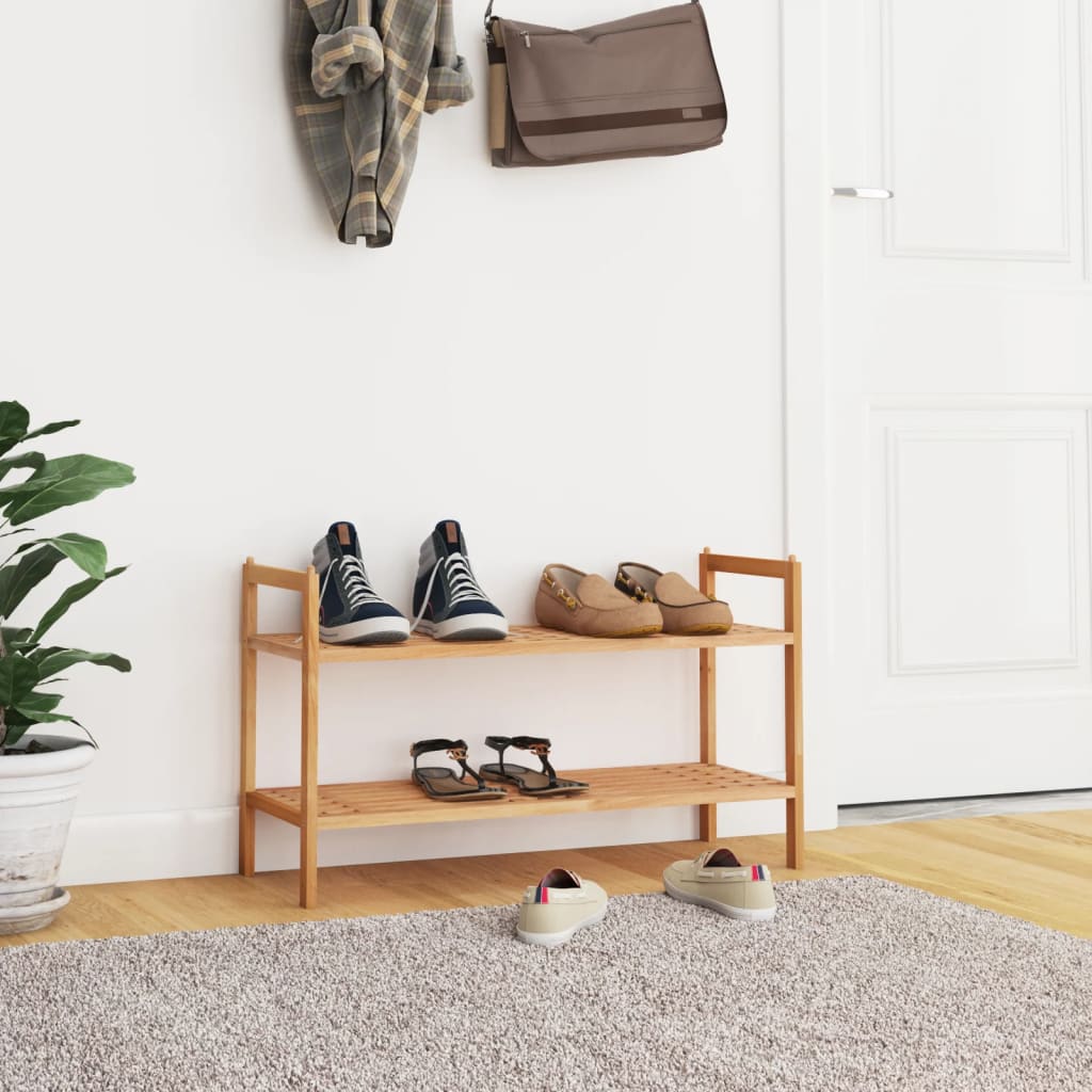 Rack à chaussures Vidaxl 69x27x41 cm Bois de noyer massif
