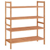 Racks de chaussures Vidaxl 2 PCS 69x27x41 cm Bois de noyer massif