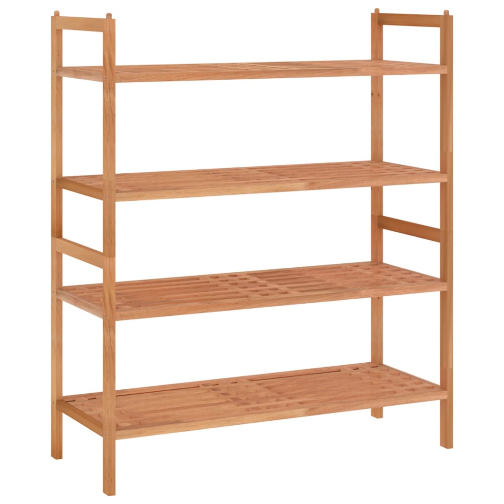 Racks de chaussures Vidaxl 2 PCS 69x27x41 cm Bois de noyer massif
