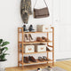 Racks de chaussures Vidaxl 2 PCS 69x27x41 cm Bois de noyer massif
