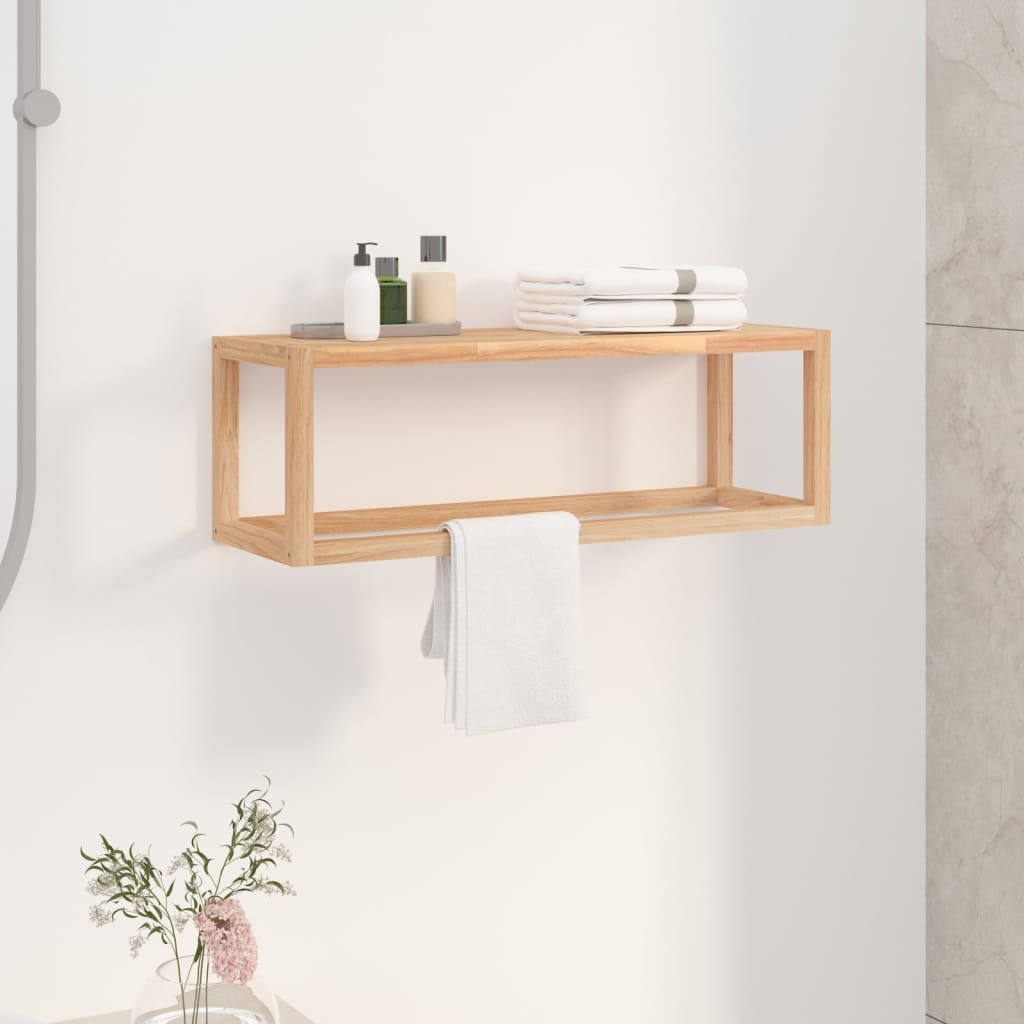 Rack de serviettes Vidaxl 60x20x20 cm en bois de noyer massif