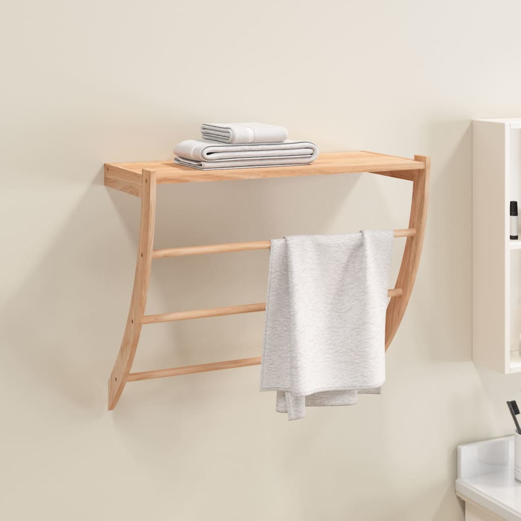 Rack de serviette Vidaxl 60x25.5x49 cm en bois de noyer massif