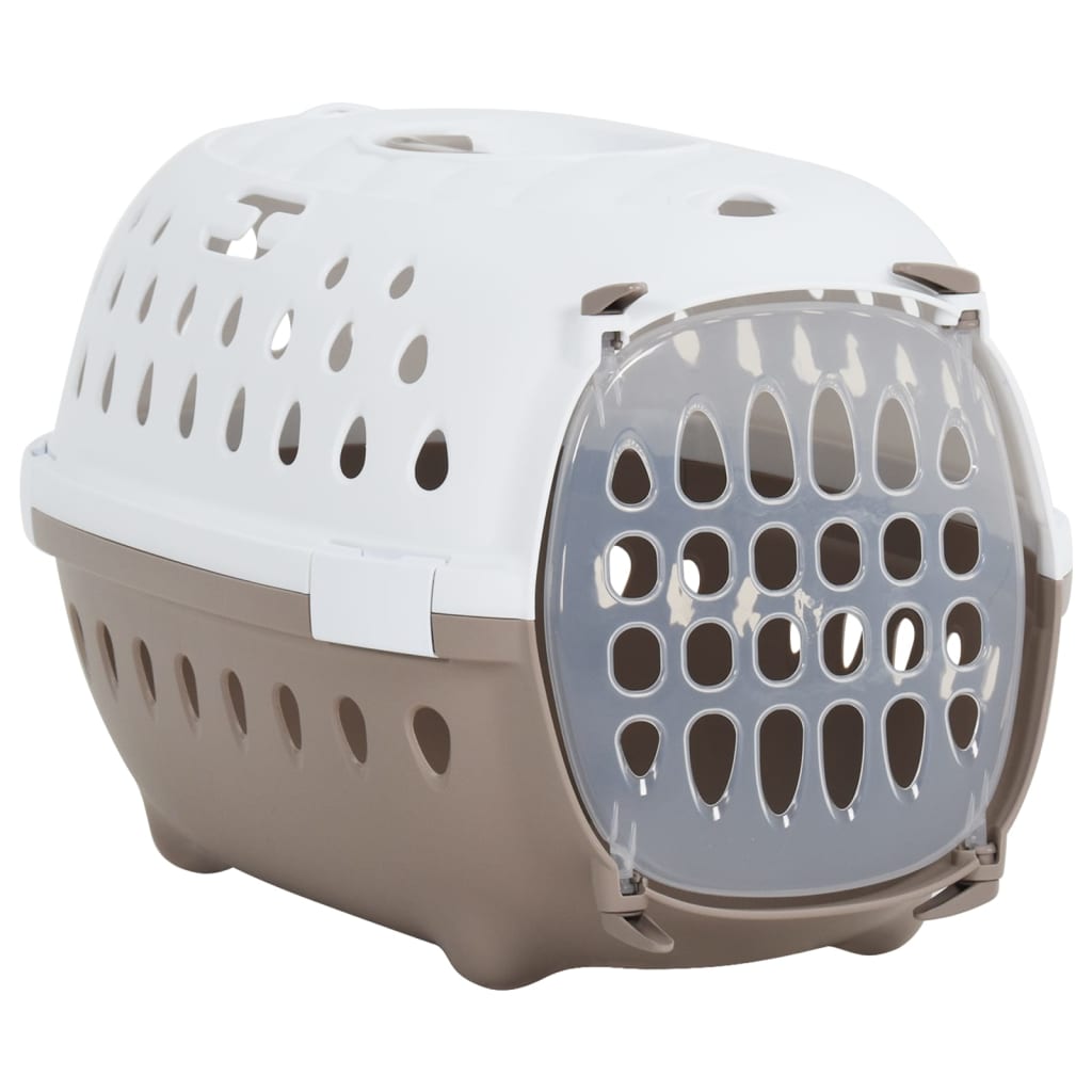 Panier de voyage Vidaxl 50x34.5x32 cm en polypropène blanc et marron