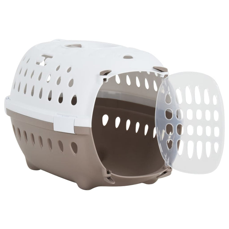 Panier de voyage Vidaxl 50x34.5x32 cm en polypropène blanc et marron