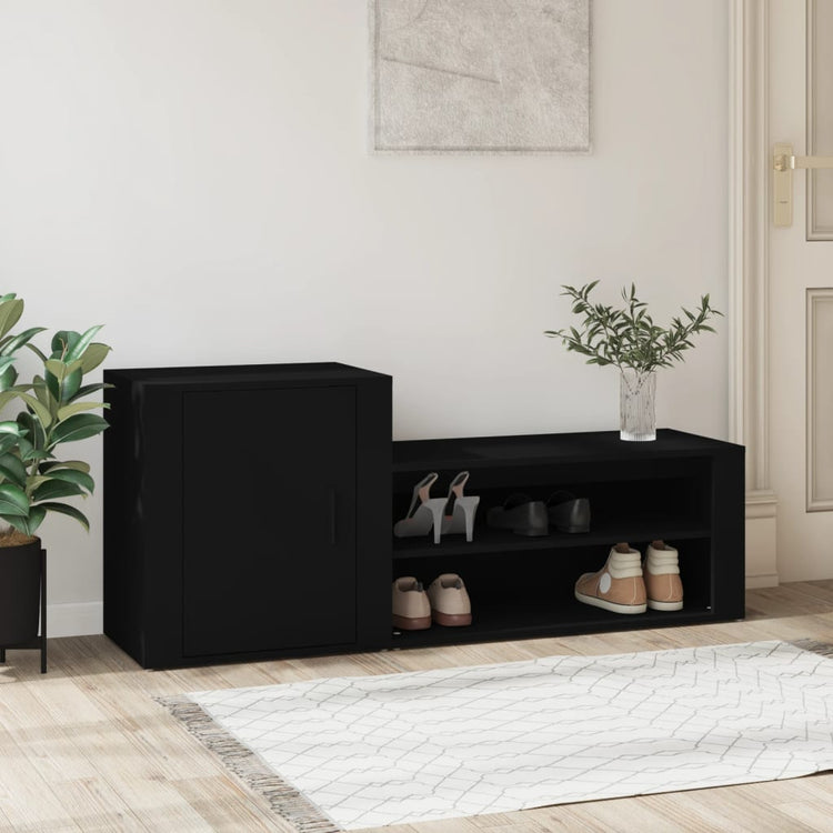Armoire à chaussures Vidaxl 130x35x54 cm Bois de bois de propriété