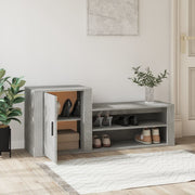 Armoire à chaussures Vidaxl 130x35x54 cm Prix de béton en bois transformé - afbeelding 3