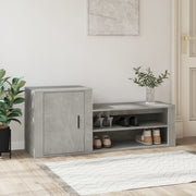 Armoire à chaussures Vidaxl 130x35x54 cm Prix de béton en bois transformé - afbeelding 1