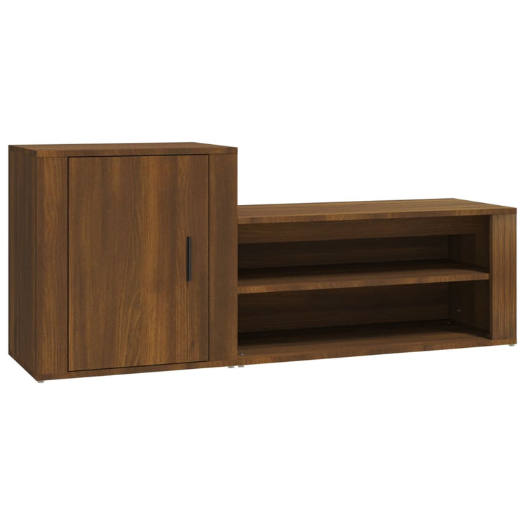 Armoire à chaussures Vidaxl 130x35x54 cm Couleur de chêne brun coupé en bois coupé