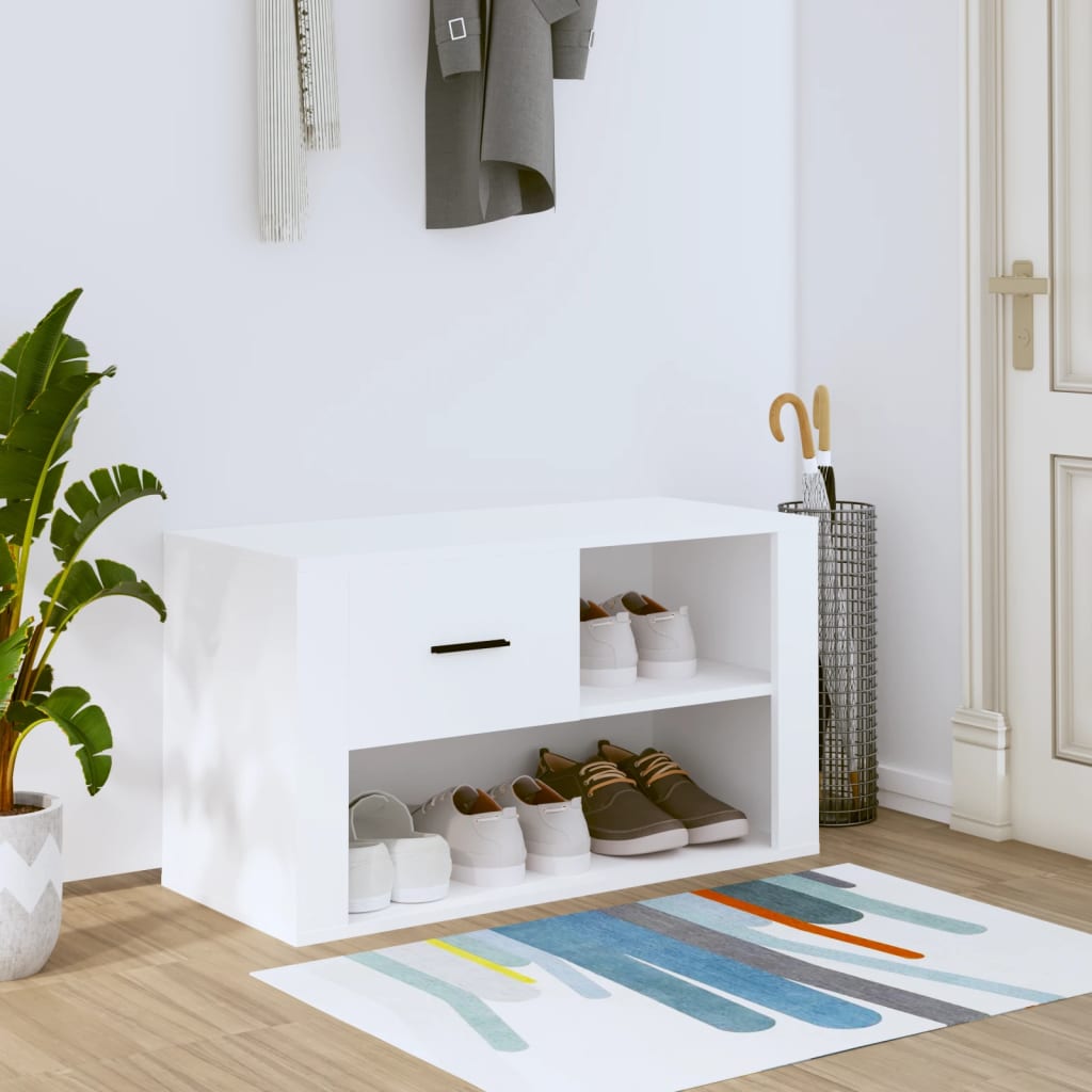 Armoire à chaussures Vidaxl 80x35x45 cm Bois de bois de propriété