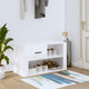 Armoire à chaussures vidaxl 80x35x45 cm en bois de bois haute brillant blanc