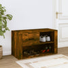 Armoire à chaussures Vidaxl 80x35x45 cm en bois de bois de chêne fumé coloré