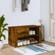 Armoire à chaussures Vidaxl 80x35x45 cm en bois de bois de chêne fumé coloré