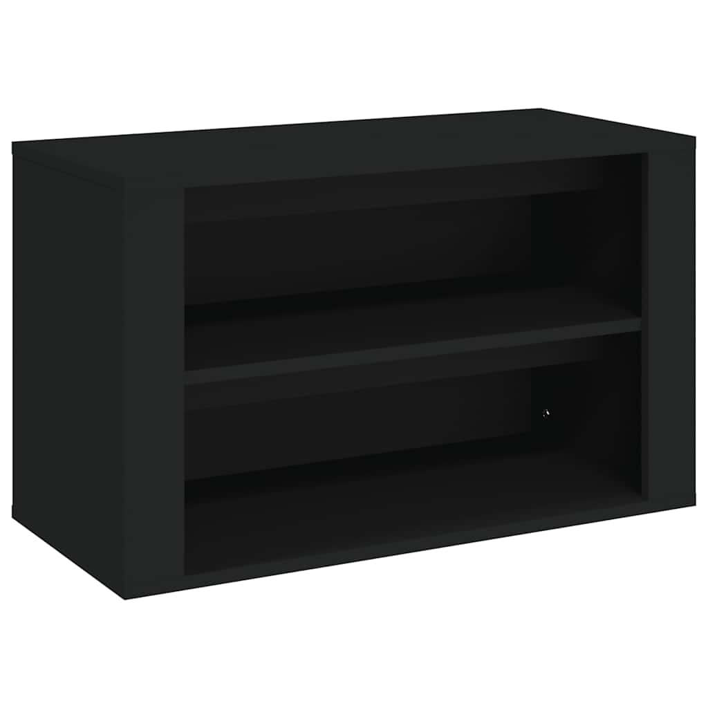 Rack à chaussures Vidaxl 75x35x45 cm Black transformé en noir