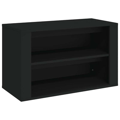Rack à chaussures Vidaxl 75x35x45 cm Black transformé en noir
