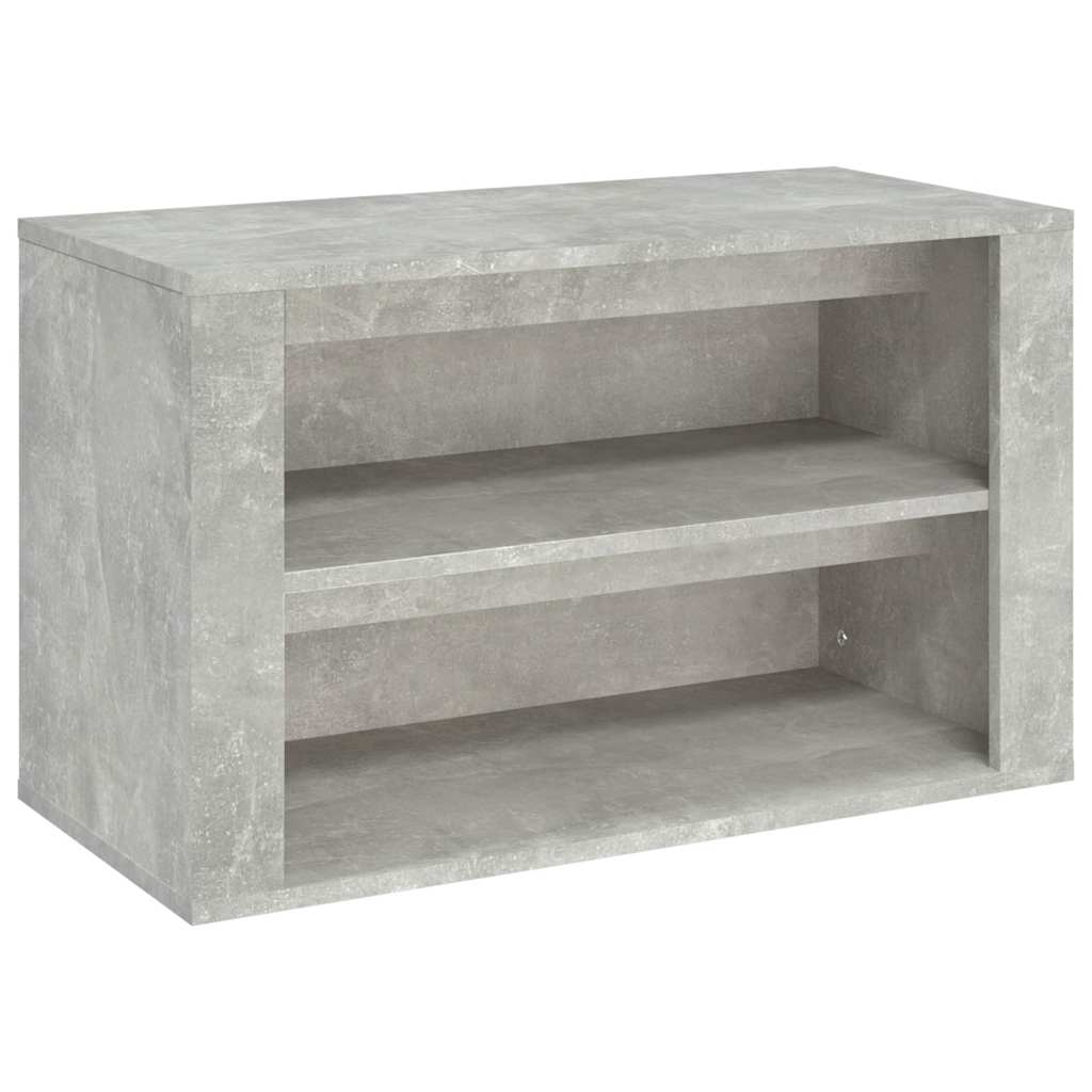 Armoire à chaussures Vidaxl 75x35x45 cm Betongrij en bois transformé
