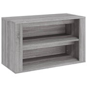 Rack à chaussures Vidaxl 75x35x45 cm Propriété en bois Gris sonoma Couleur - afbeelding 2