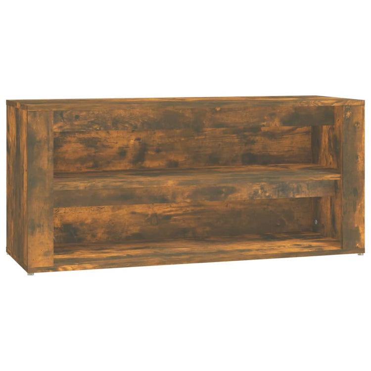 Rack de chaussures Vidaxl 100x35x45 cm en bois de bois fumé en bois coloré