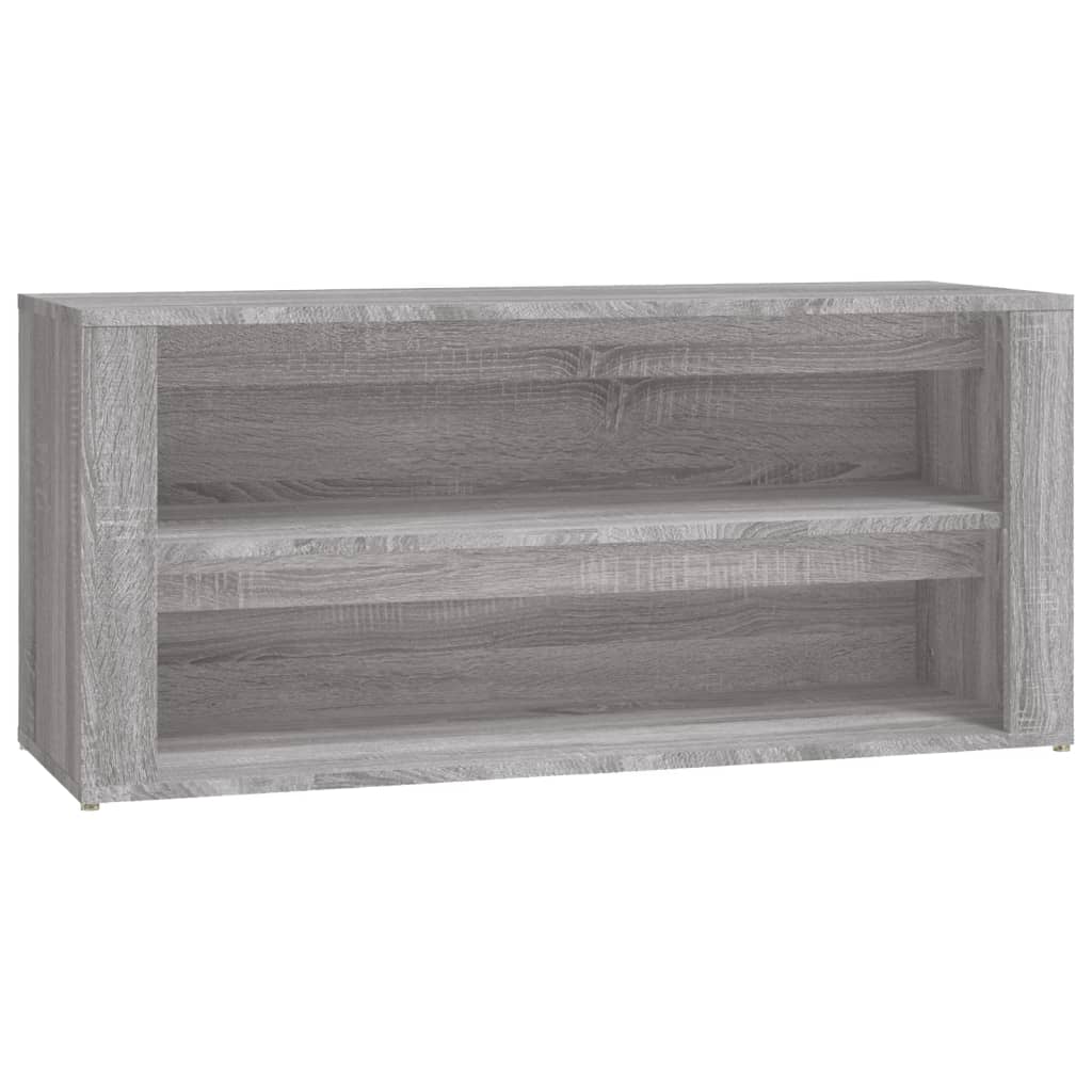 Rack à chaussures Vidaxl 100x35x45 cm en bois coupé gris sonoma chêne couleur
