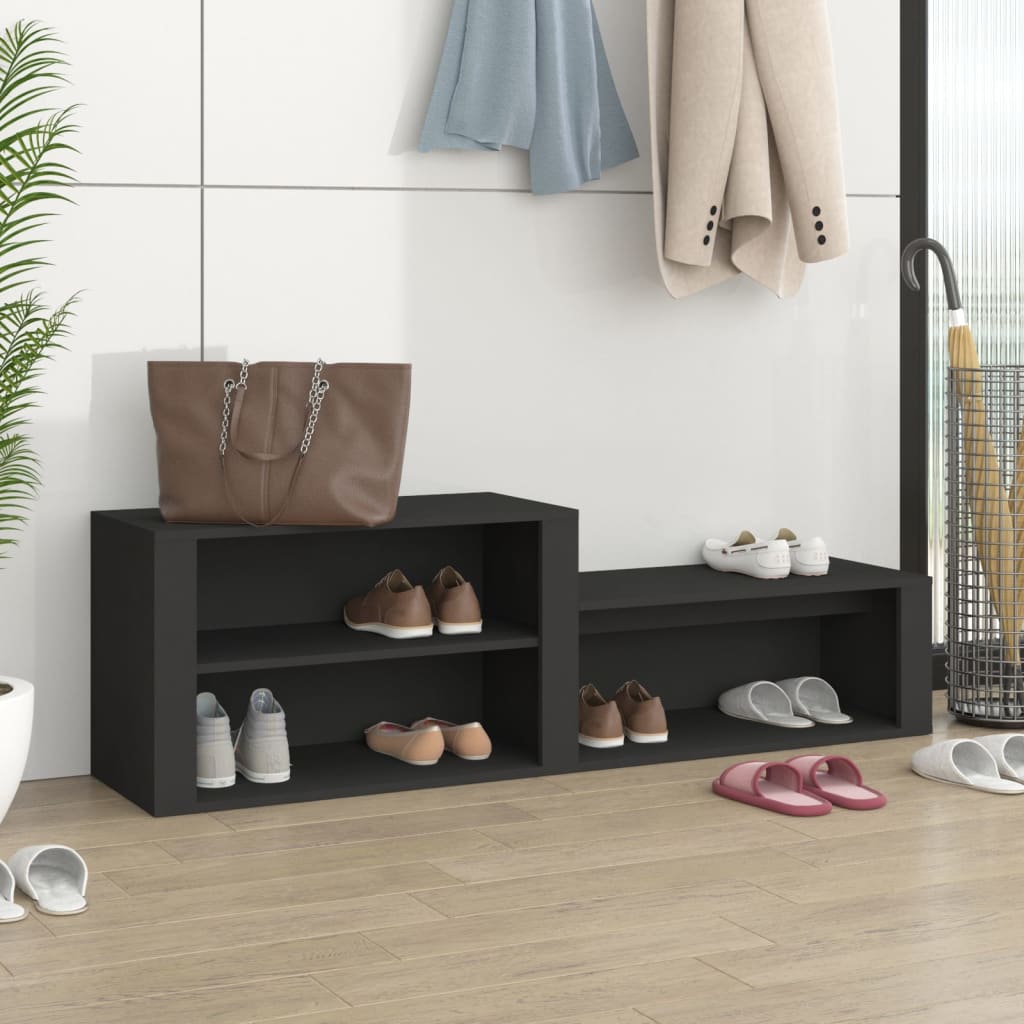 Armoire à chaussures Vidaxl 150x35x45 cm Bois de bois de propriété