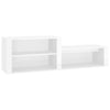 Armoire à chaussures Vidaxl 150x35x45 cm en bois de bois haute brillant blanc