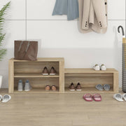 Armoire à chaussures Vidaxl 150x35x45 cm en bois de bois de chêne sonoma coloré - afbeelding 3