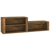 Armoire à chaussures Vidaxl 150x35x45 cm en bois de bois de chêne fumé coloré