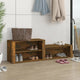 Armoire à chaussures Vidaxl 150x35x45 cm en bois de bois de chêne fumé coloré