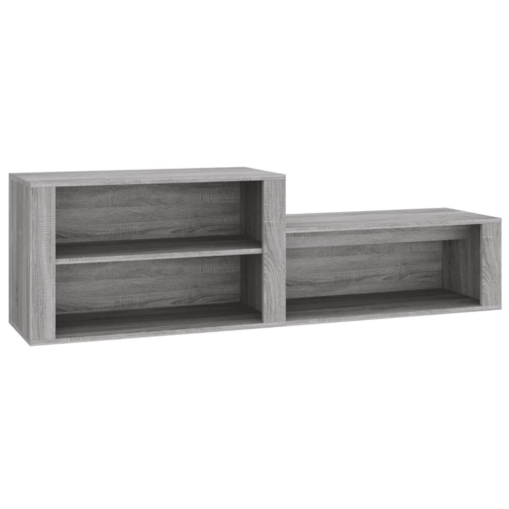 Armoire à chaussures Vidaxl 150x35x45 cm en bois de bois de gris sonoma