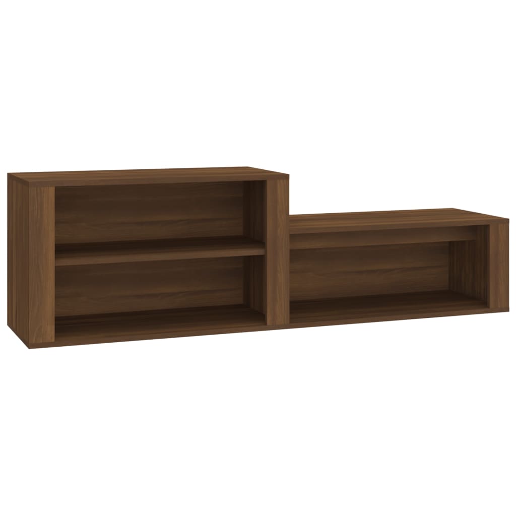 Armoire à chaussures Vidaxl 150x35x45 cm Couleur de chêne brun coupé en bois coupé