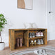 Armoire à chaussures Vidaxl 100x35x45 cm en bois de bois de chêne fumé coloré
