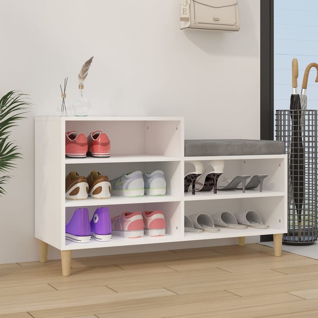 Armoire à chaussures Vidaxl 102x36x60 cm Bois de bois de propriété